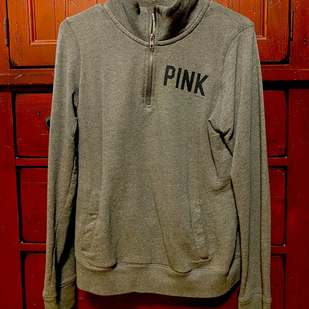 Pink quarter-zip pullover!